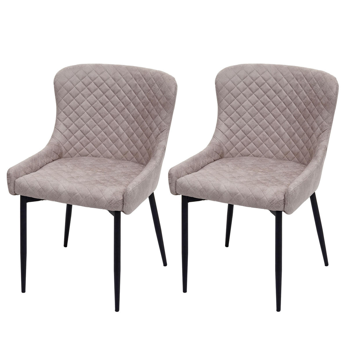 ESSZIMMERSTUHL Grau 2er-Set - Grau, Metall (54/82/61cm) - MCW