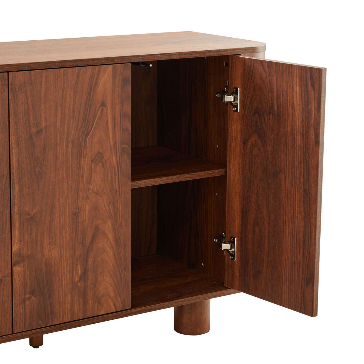 SIDEBOARD 120 cm, dunkles holz - Dunkelbraun/Braun, Holz (40/75/120cm) - Oviala