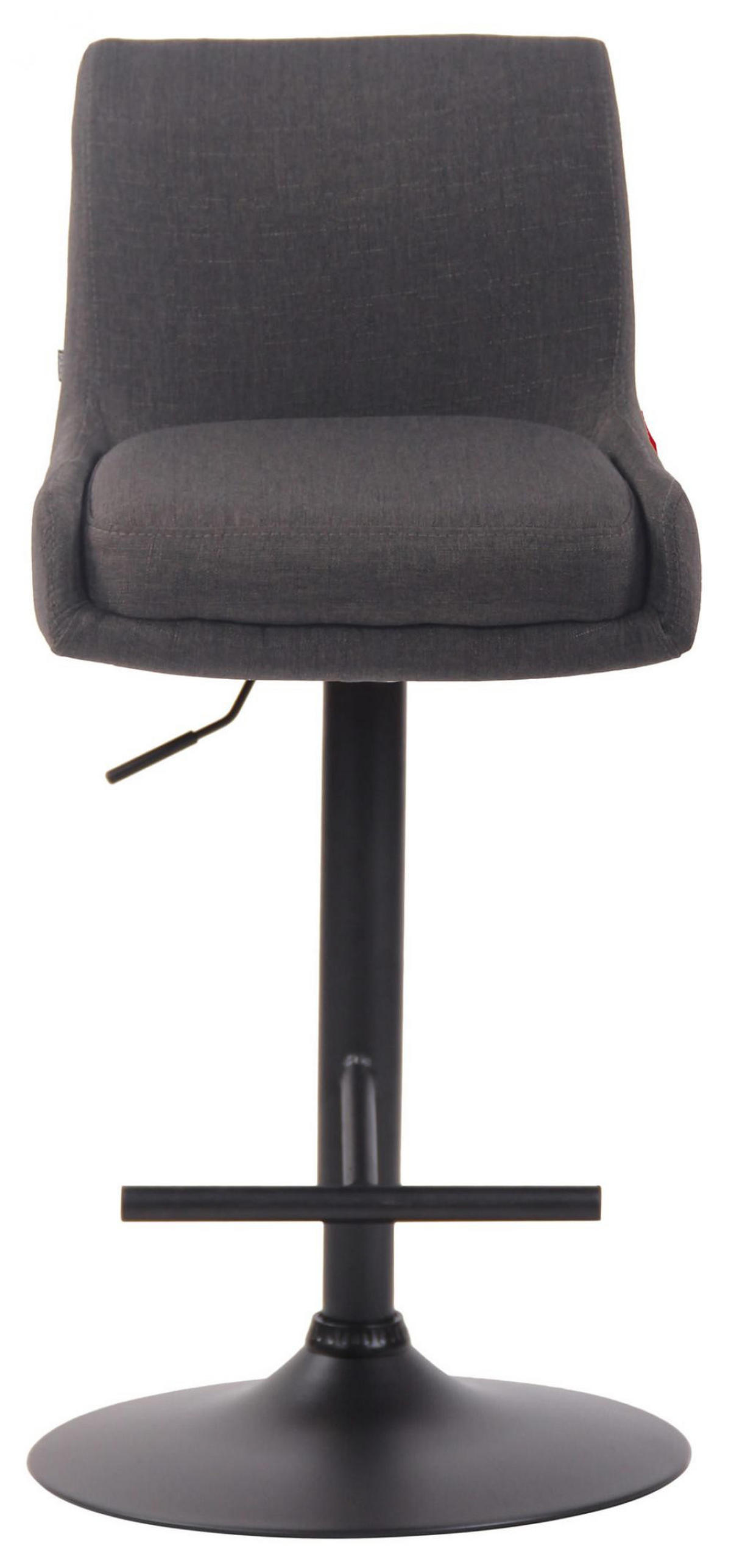 BARHOCKER Stoff dunkelgrau - Dunkelgrau/Schwarz, Textil/Metall (43/90/50cm) - CLP