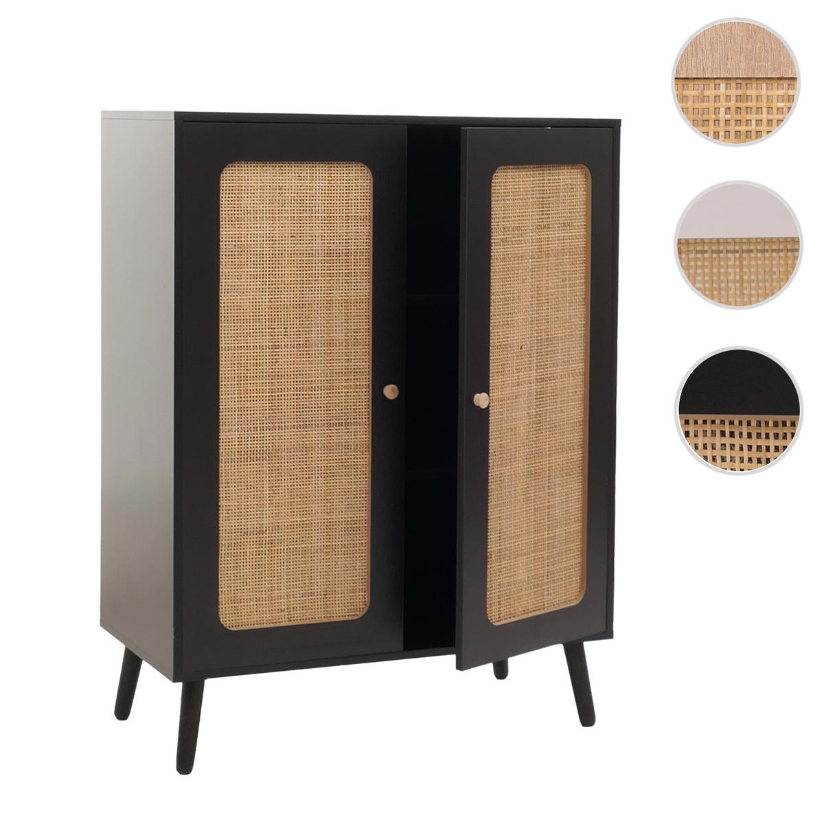 HIGHBOARD Schwarz - Schwarz, Holz (80/106/41cm) - MCW