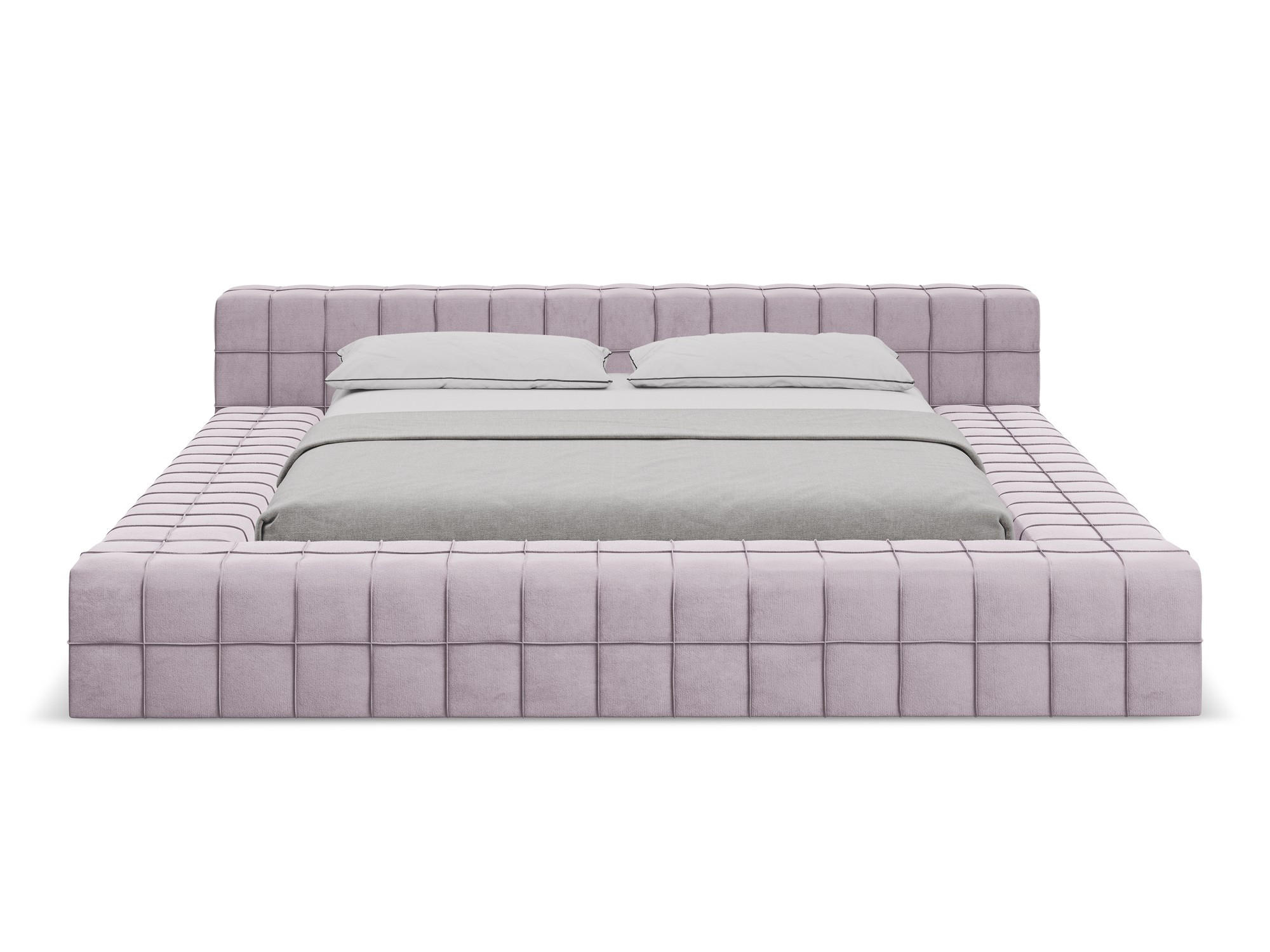 POLSTERBETT mit Lattenrost 200x260 Violett - Lila/Flieder, Kunststoff/Textil (140/200cm) - Makamii