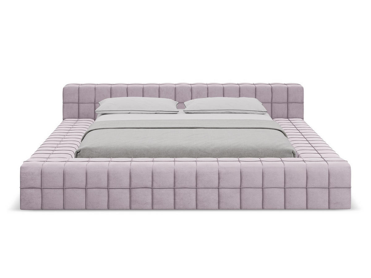 POLSTERBETT mit Lattenrost 200x260 Violett - Lila/Flieder, Kunststoff/Textil (140/200cm) - Makamii