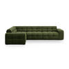 ECKSOFA links Kendal aus Samt armeegrün 6 Sitzplätze - Olivgrün, Textil (231/332cm) - Micadoni