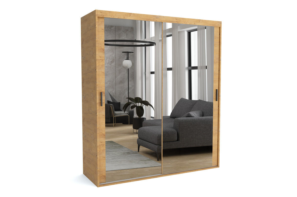 KLEIDERSCHRANK MAT A Beige 150x60x205 cm - Beige, Holzwerkstoff (150/205/60cm) - FURNLUX