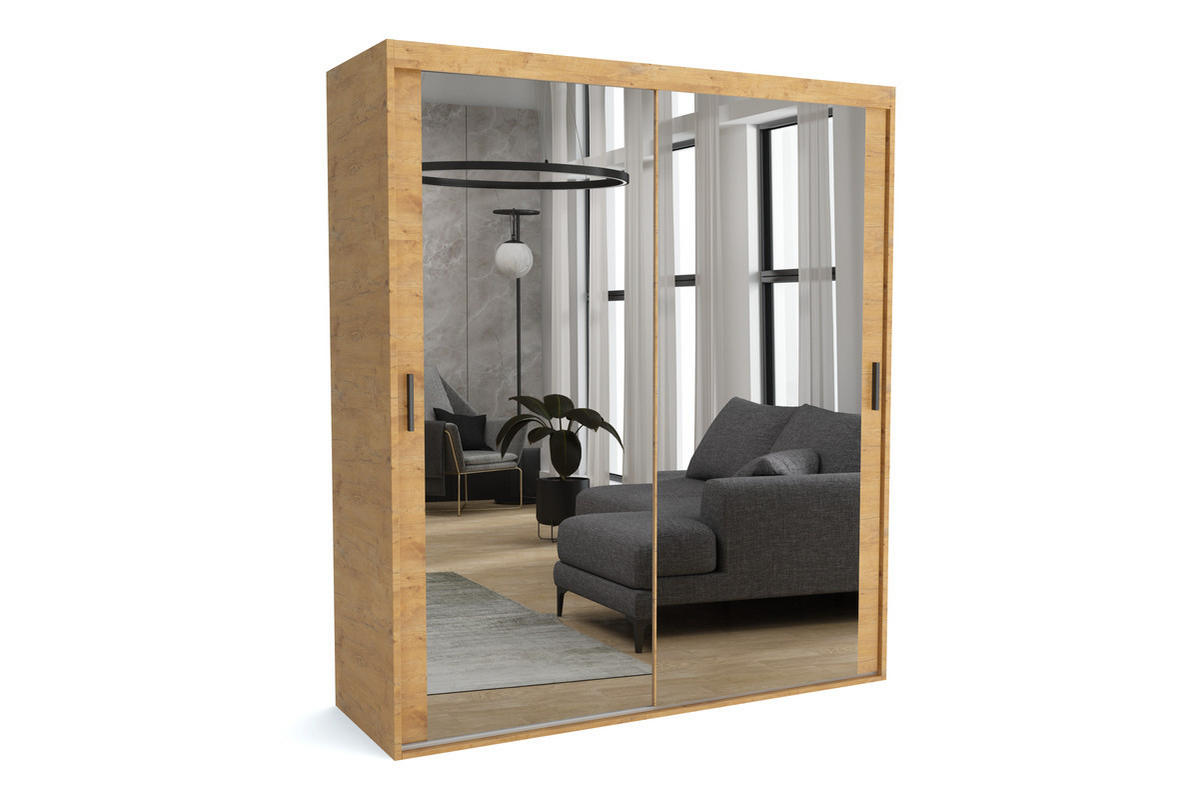 KLEIDERSCHRANK MAT A Beige 150x60x205 cm - Beige, Holzwerkstoff (150/205/60cm) - FURNLUX