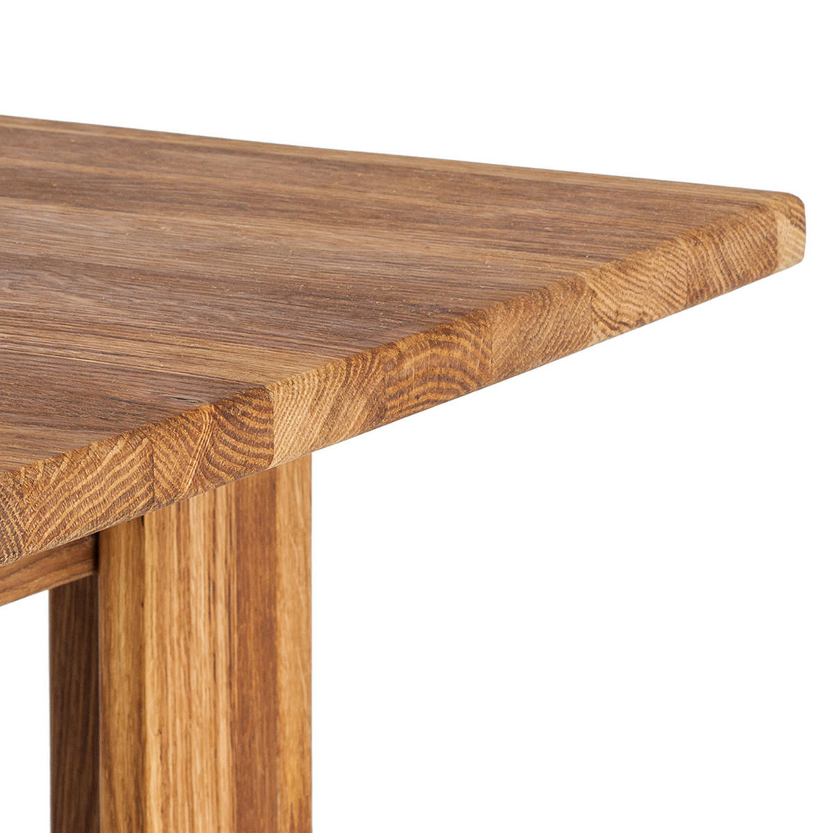 ESSTISCH mit Ausziehfunktion - Eiche massiv - Eichefarben, Holz (90/140/76cm) - home24