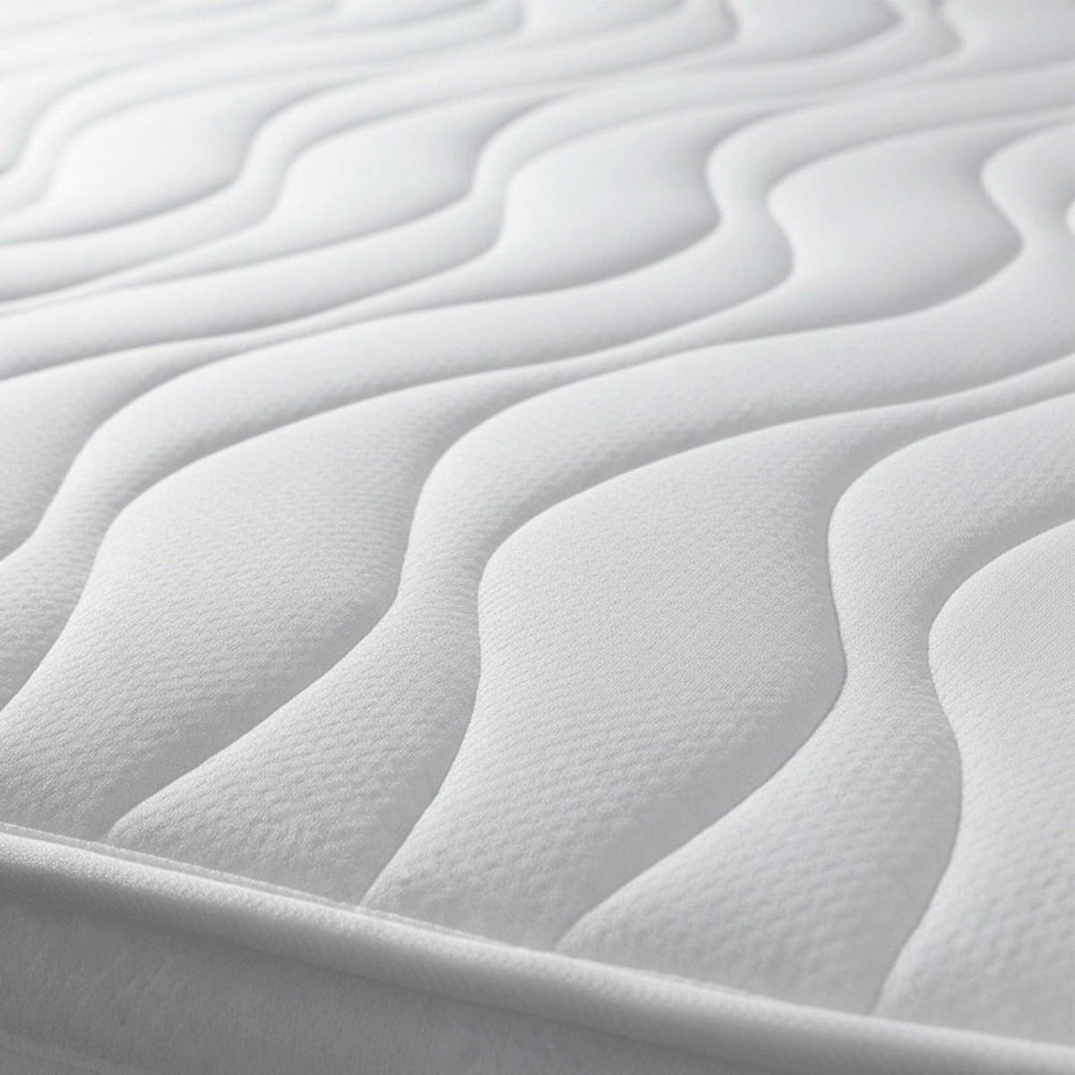 MATRATZE 120x200 | Thermosensibler Waterfoam, Hohe Festigkeit, Atmungsaktiv und Allergikerfreundlich - Weiß, Textil (120/200cm) - The White Stone