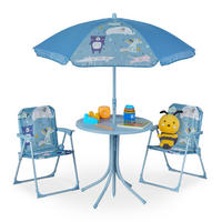 CAMPING-KINDERSITZGRUPPE - Blau, Kunststoff/Textil - Relaxdays
