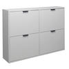 SCHUHSCHRANK Erna 120x25x86 Kreidegrau matt Lack - Hellgrau, Holzwerkstoff (120/86/25cm) - 58aufmkessel