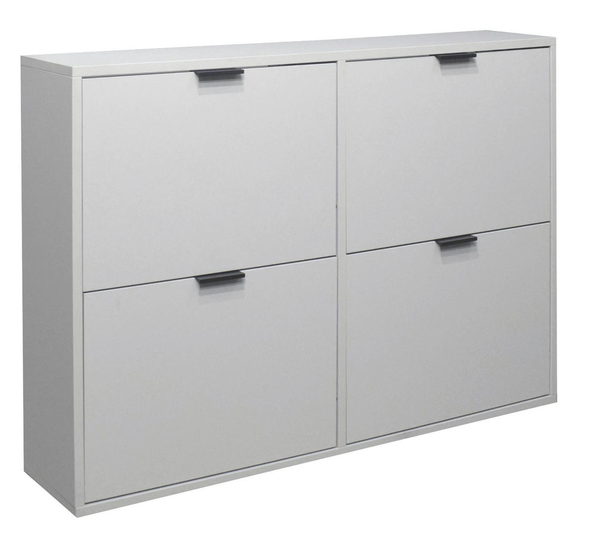 SCHUHSCHRANK Erna 120x25x86 Kreidegrau matt Lack - Hellgrau, Holzwerkstoff (120/86/25cm) - 58aufmkessel