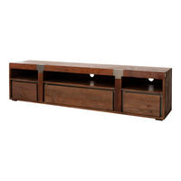TV-BOARD Mango 220x48x55 braun lackiert Amsterdam #26 - Braun, Holz (220/55/48cm) - Massivmoebel24