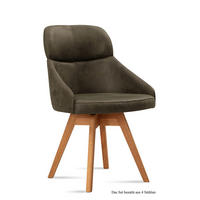 ESSZIMMERSTUHL drehbar (4er-Set) Drala 52x82x63 Eiche geölt/Khaki - Dunkelgrün/Eichefarben, Kunststoff (63/82/52cm) - 58aufmkessel