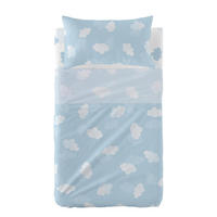 BETTWÄSCHE 2er-Set teiliges clouds 120x180 cm (kinderbett) blau - Blau, Textil (120/180cm) - Happy Friday