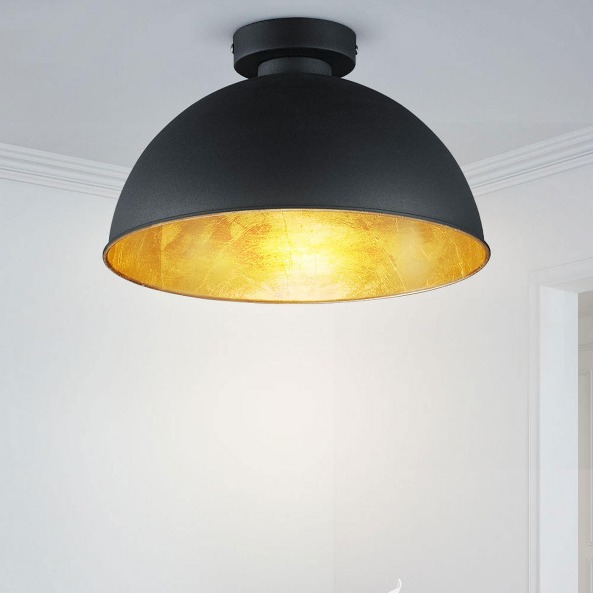 LED DECKENLEUCHTE JIMMY Metall Schwarz - Schwarz, Metall (31/31/19cm)