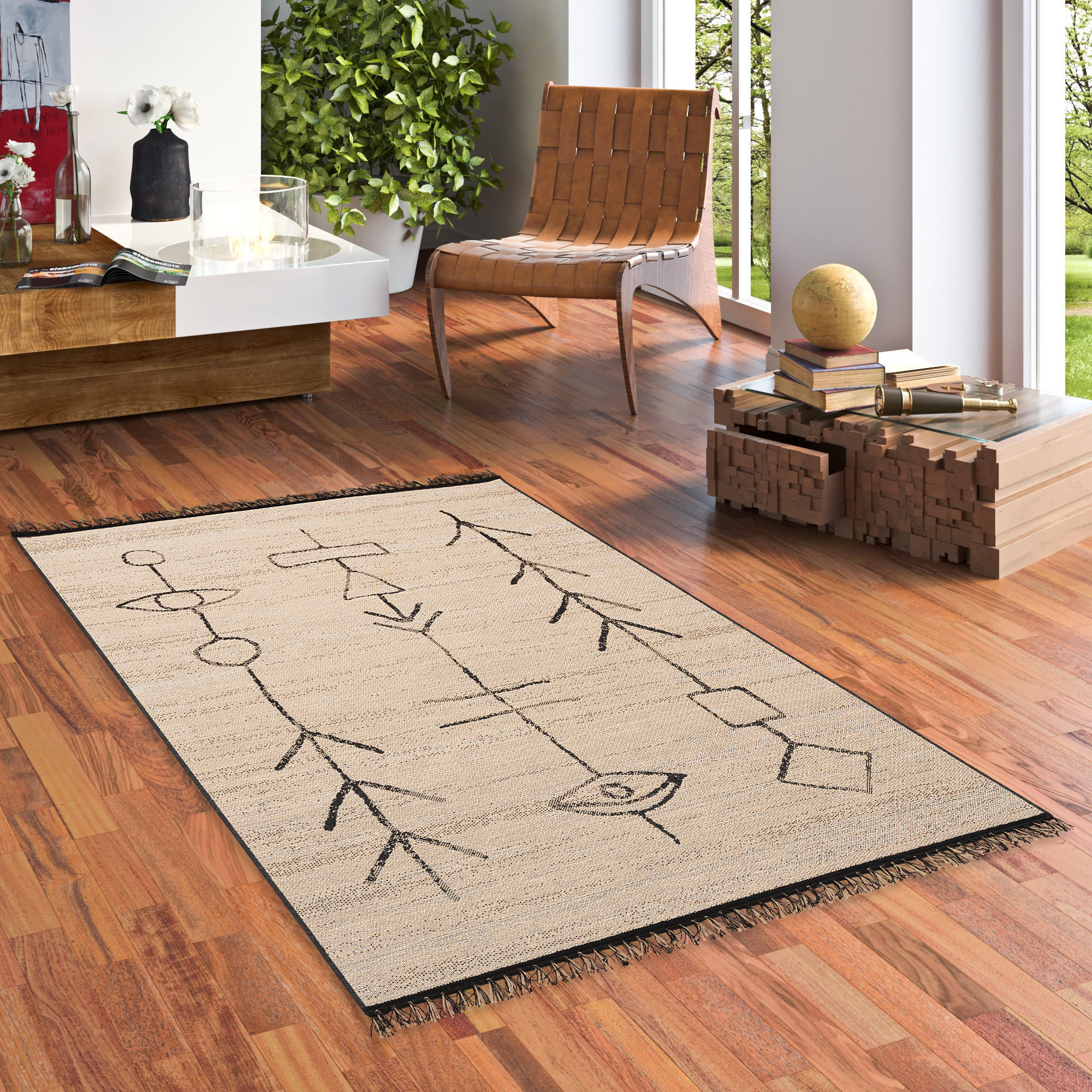 JUTE NATUR ETHNO STYLE TEPPICH ORIGIN - Beige, Textil (160/230cm) - Pergamon