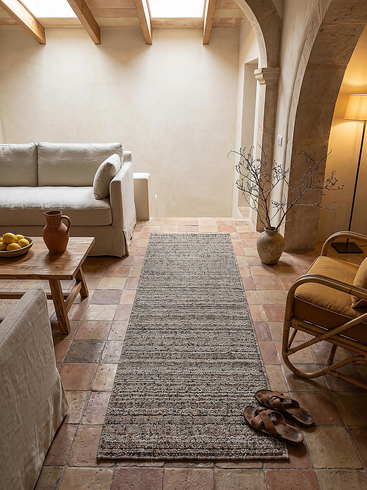 TEPPICHLÄUFER BOLLIN, Bouclé-Optik, Greige, 80 x 230 cm - Beige, Textil (80/230cm) - KADIMA DESIGN