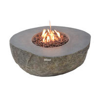 FEUERTISCH Boulder Gasfeuerstelle aus GF-Beton 110/89/41 cm - Naturfarben, Naturmaterialien (89/41/110cm) - Elementi