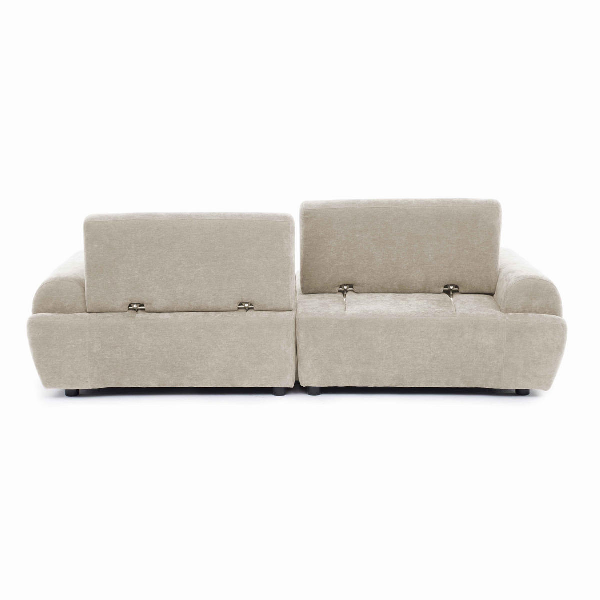 SOFA 2-Sitzer, Ekru - Weiß, Textil (218/82/109cm) - Oviala