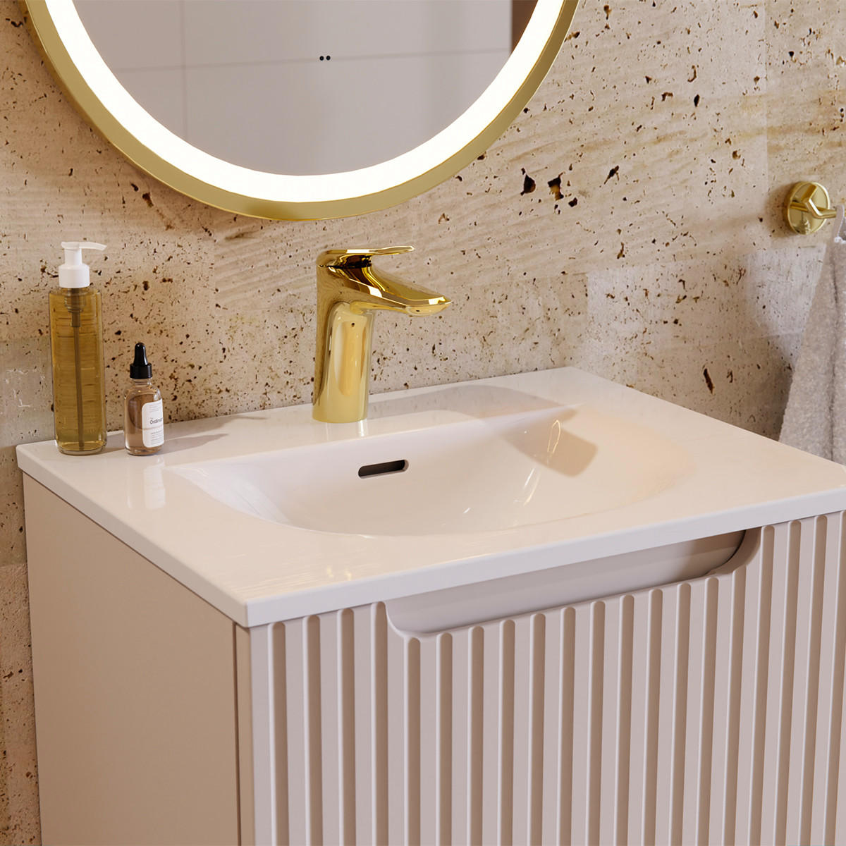 WASCHTISCH 51cm Riva Kaschmir - Beige, Holzwerkstoff (51/60/40cm) - Petits-meubles