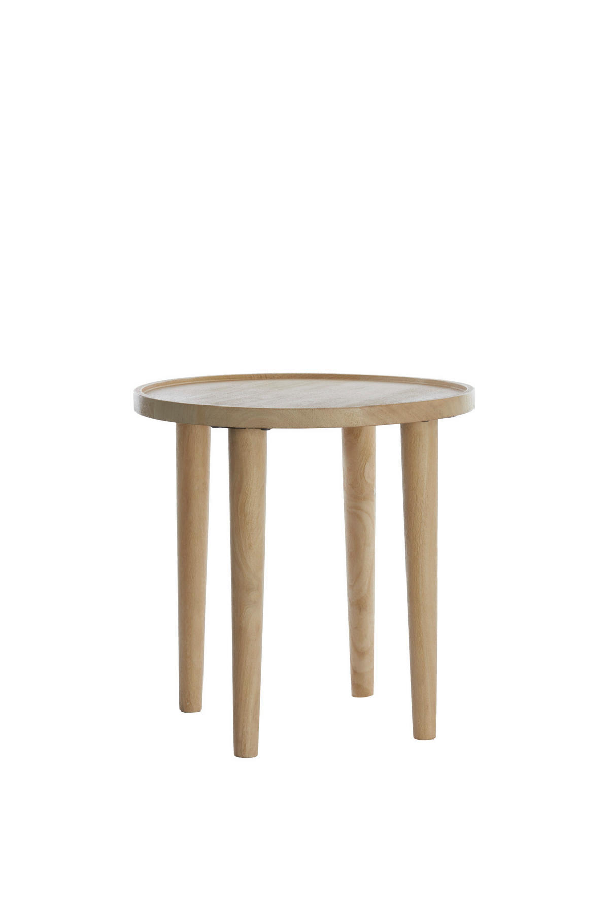 BEISTELLTISCH Qiano Braun Ø45/45 cm - Braun, Holz (45/45/45cm) - Light & Living
