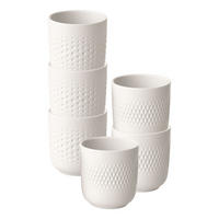 BECHER Manufacture Collier weiß 290 ml 6er Set - Weiß, Keramik (0.29L) - Villeroy & Boch