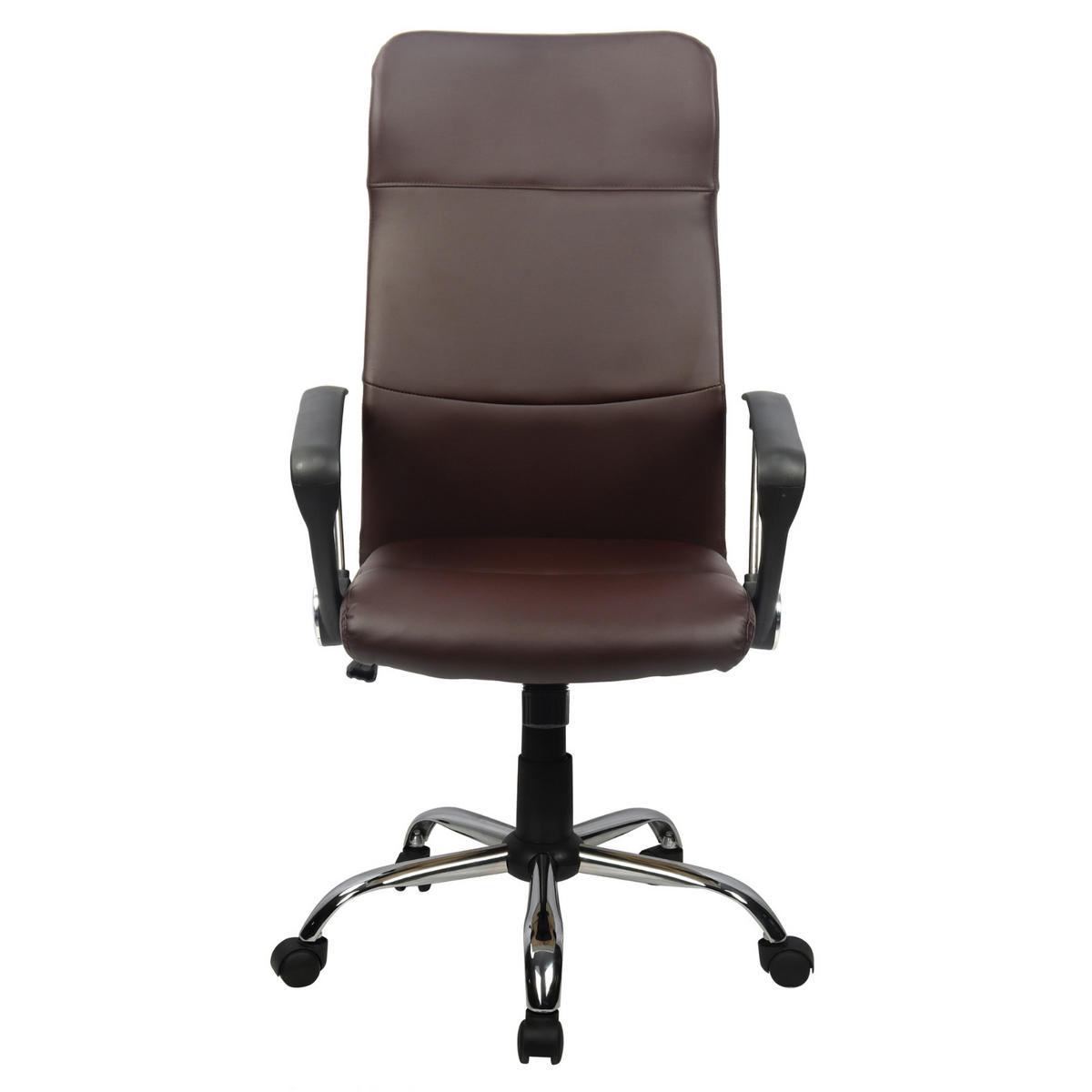 BÜROSTUHL Aiko Schreibtischstuhl Arbeitsstuhl Chefsessel mit Rollen Armlehnen hohe Rückenlehne höhenverstellbar Wippmechanismus Braun - Braun, Kunststoff (61/119/52cm) - SVITA