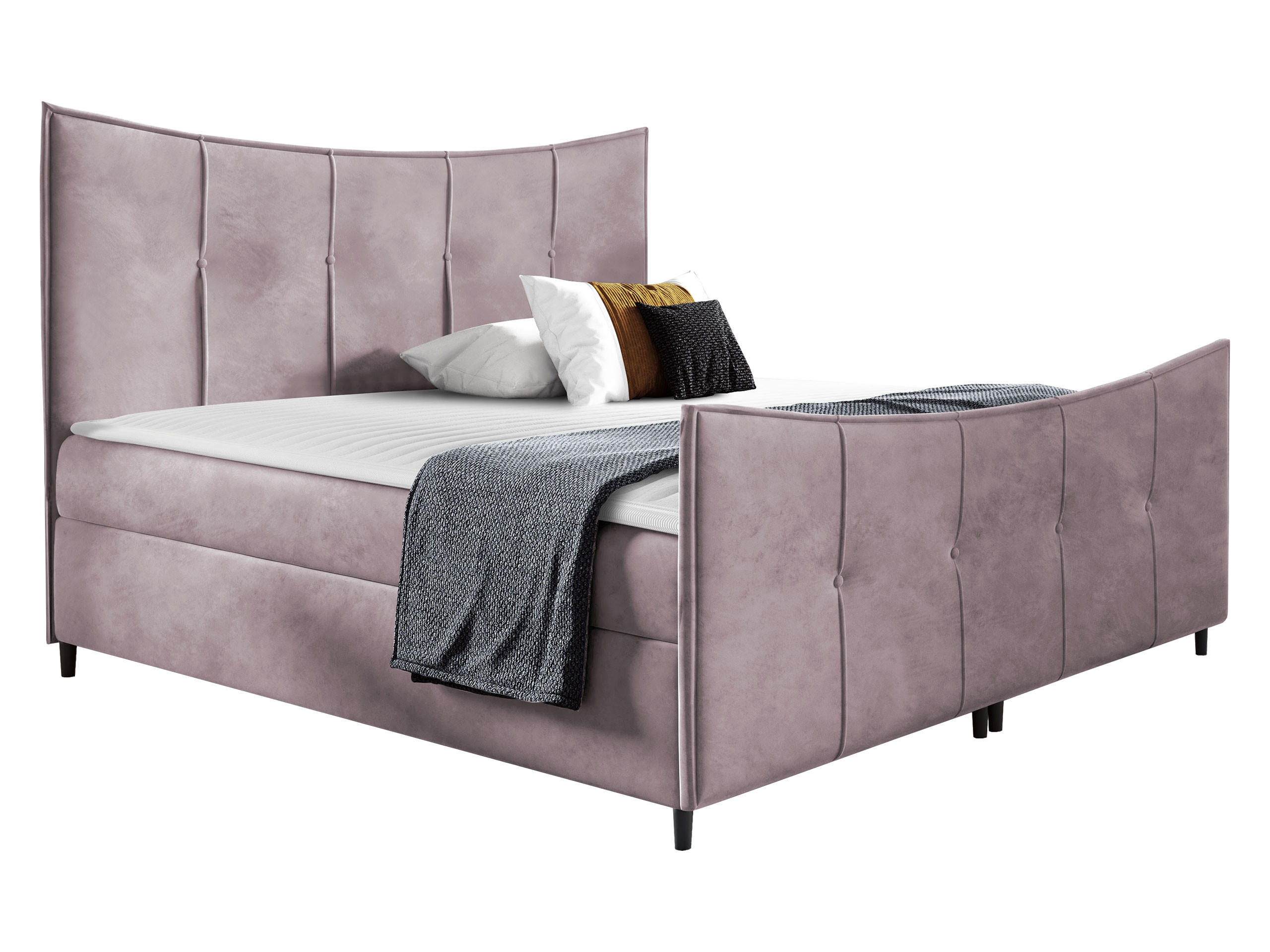 BOXBETT Bergamo Lux - H3 - Violett, Holz (140/200cm) - MIRJAN24