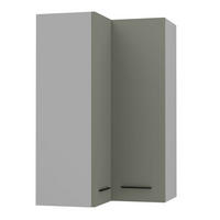 ECKHÄNGESCHRANK Bonn W14/60 grau / reed green matt 60 / 60 / 96cm - Grau/Grün, Holz/Holzwerkstoff (60/96/60cm) - Feldmann-Wohnen