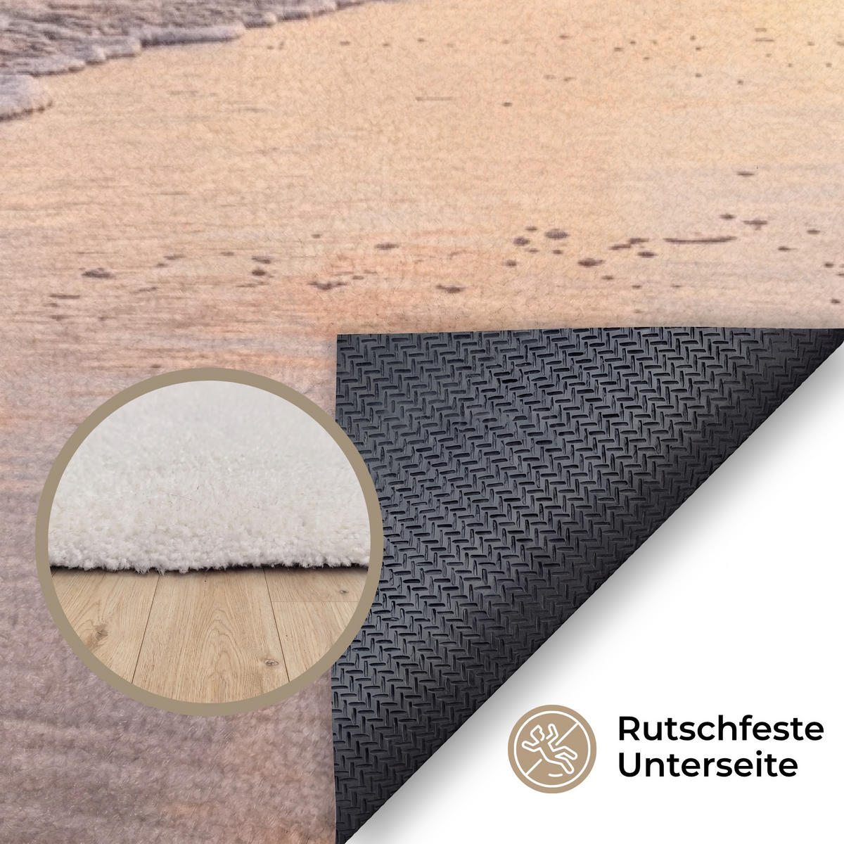 KOBERCE - Pláž - Príboj - Oblaky - 150x90 cm - svetloružová, textil/plast (150/0.4cm) - OnlyWow