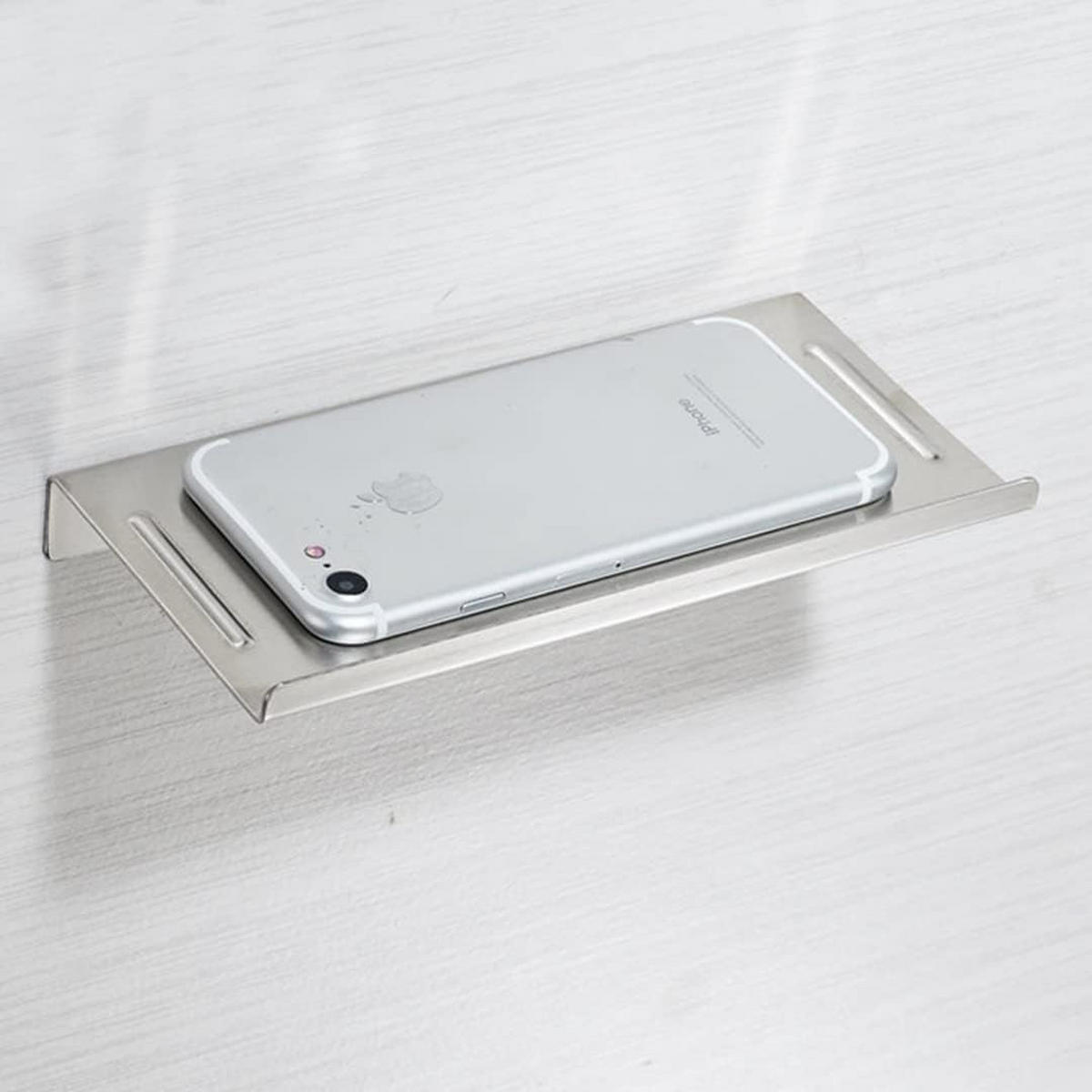 BADEWANNENABLAGE – 18 x 9,5 x 5,5 cm – Glänzend Silber - Silberfarben, Metall (19/7/11cm)