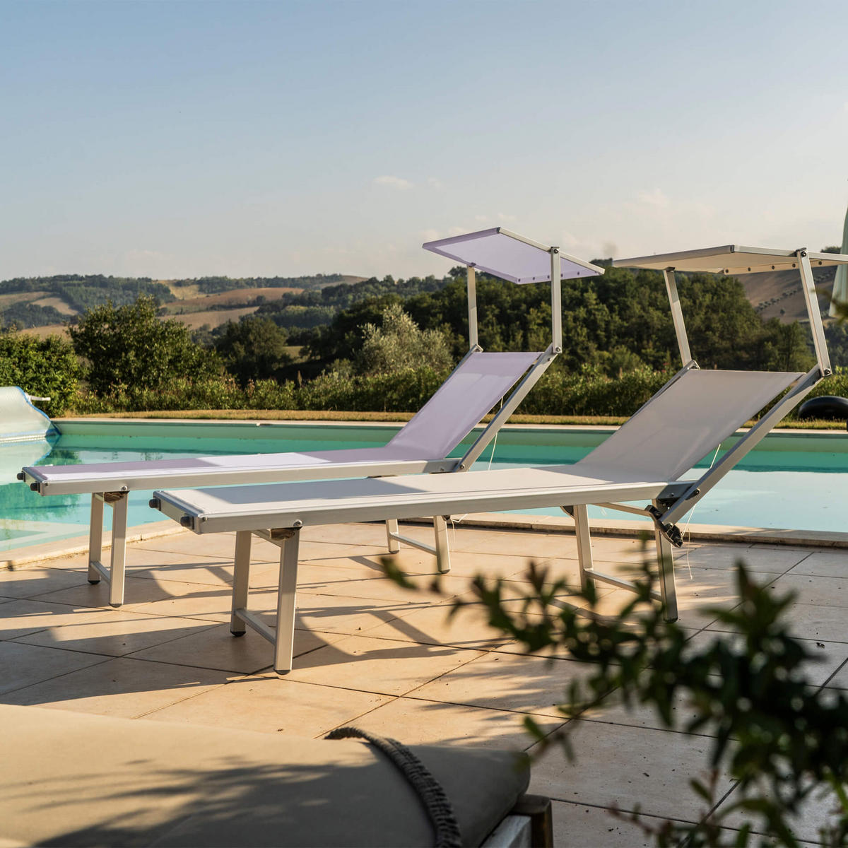 SONNENLIEGE Grau 61/186/38 cm - Grau, Metall (61/38/186cm) - Mobili Rebecca