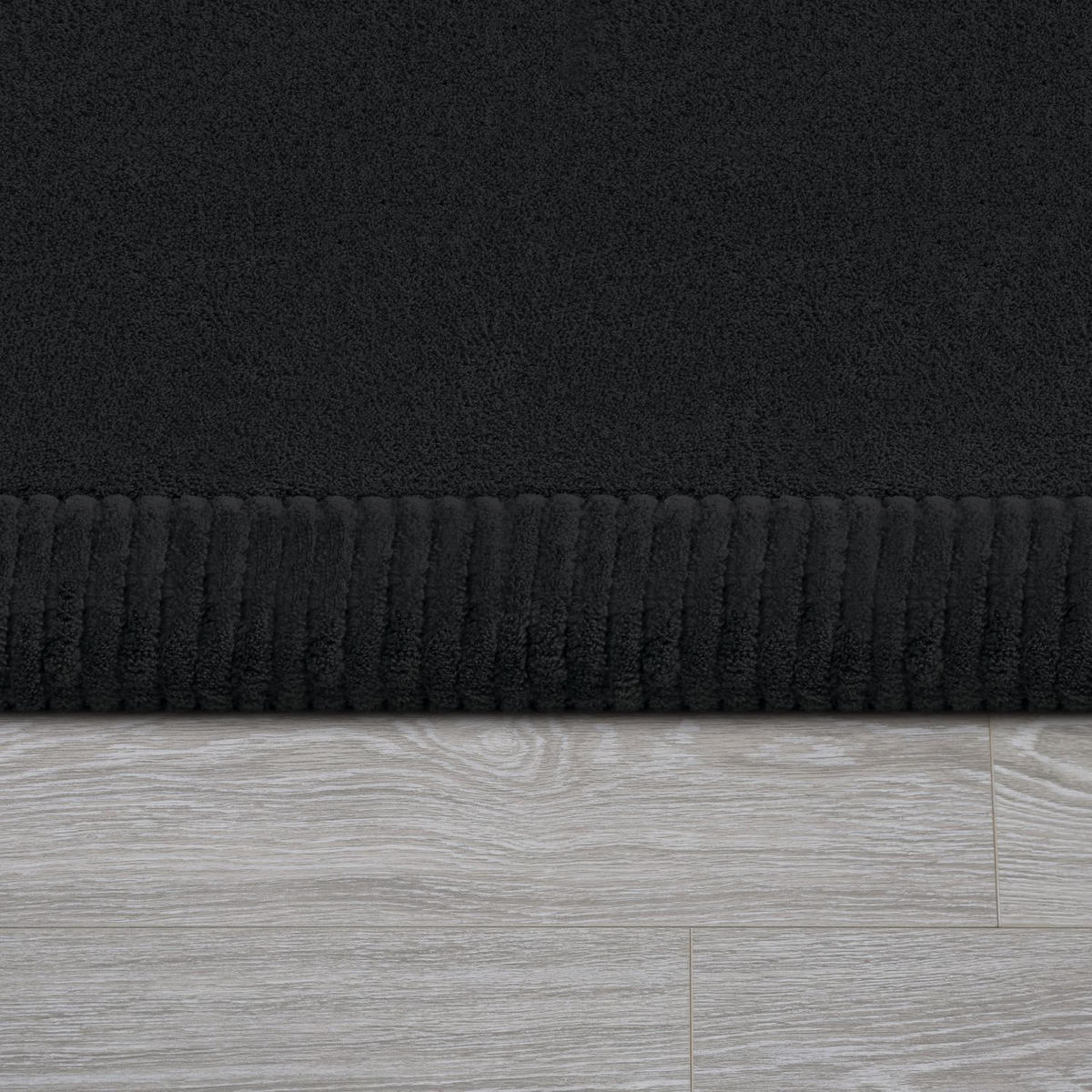 KINDERTEPPICH Schwarz Ø 120 cm - Schwarz, Kunststoff (120/120cm) - TT Home