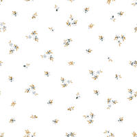 VLIESTAPETE Braylynn, kleine Blumen 50 cm x 10m, weiß - Weiß, Papier (50/1000cm) - Lilipinso