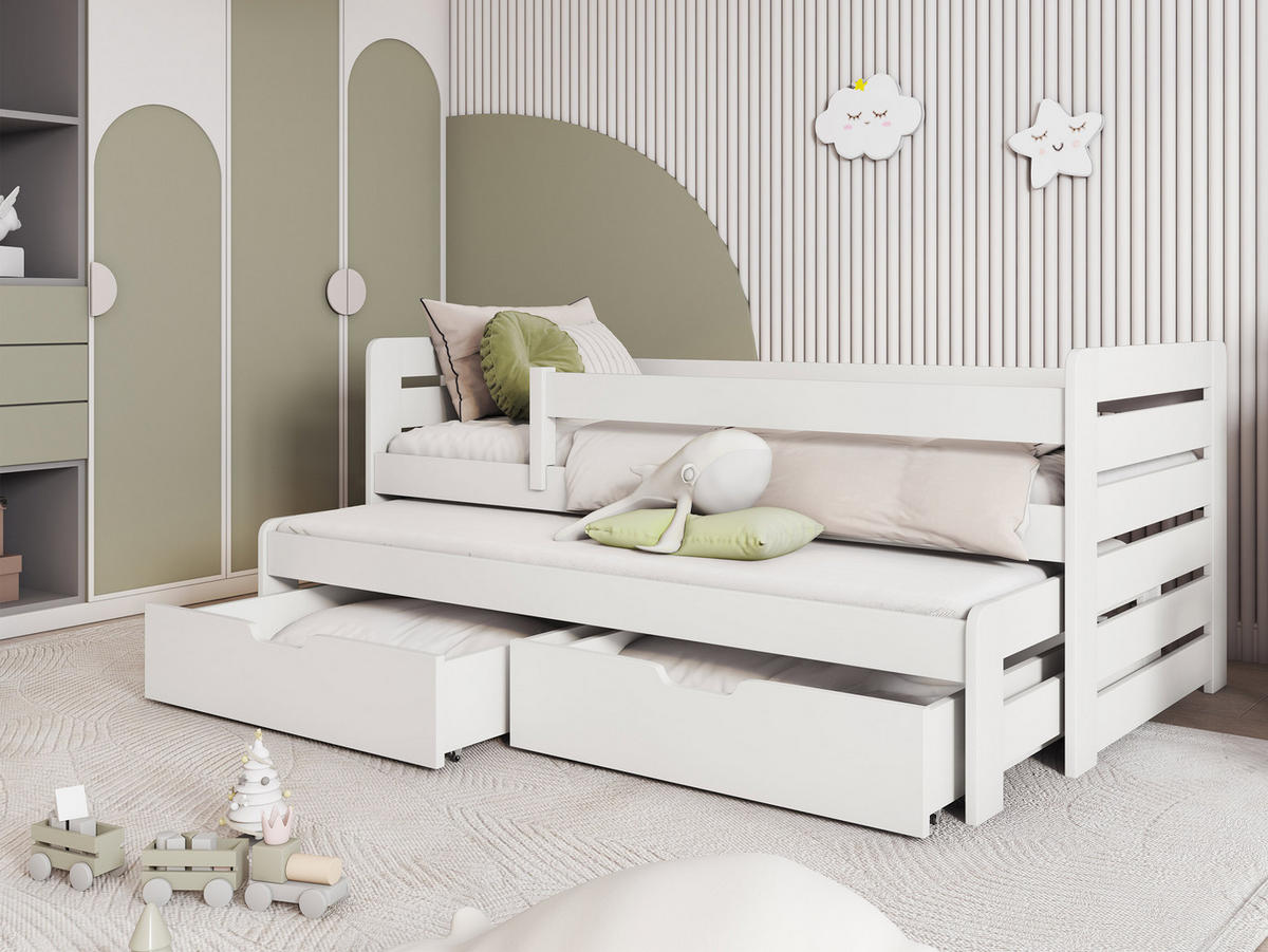 JUGENDBETT Tomas II - Weiß, Holz (90/200cm) - MIRJAN24