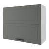 KÜCHENHÄNGESCHRANK Kvantum W8B/90 Dust Grey Matt / Weiß Matt 90 / 32,5 / 72cm - Weiß/Grau, Holz/Holzwerkstoff (90/72/36cm) - Feldmann-Wohnen