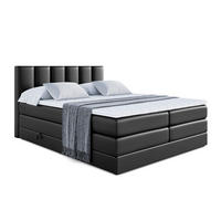 BOXSPRINGBETT BOXI1 KING - 120x200 - H3/H4 - Schwarz Hochglanz - Schwarz Hochglanz, Holzwerkstoff (120/200cm) - ALTDECOR