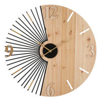 WANDUHR Wordy, mehrfarbig, Eisen und MDF, 60 x 3,5 x 60 cm - Multicolor, Holzwerkstoff/Metall (60/60/3.5cm) - Mauro Ferretti