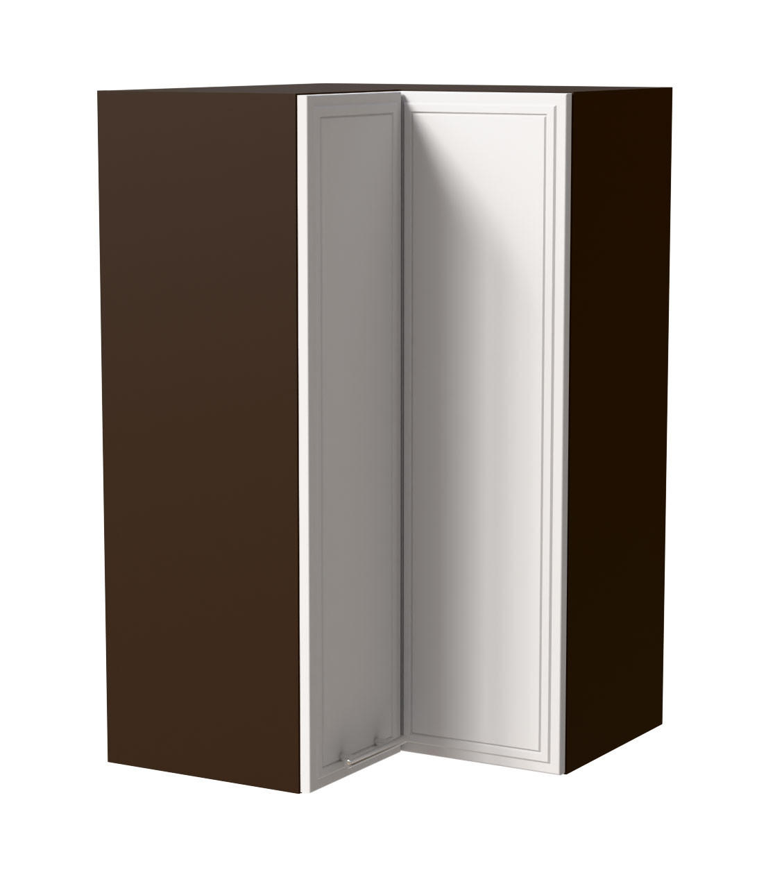 ECKHÄNGESCHRANK Salo W14/60 Lava / Weiß Matt 60 / 60 / 96cm - Dunkelgrau/Weiß, Holz/Holzwerkstoff (60/96/60cm) - Feldmann-Wohnen