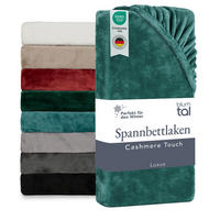 SPANNBETTLAKEN Cashmere Touch 180x200 cm Plüsch Petrol - Petrol, Textil (200/180cm) - Blumtal