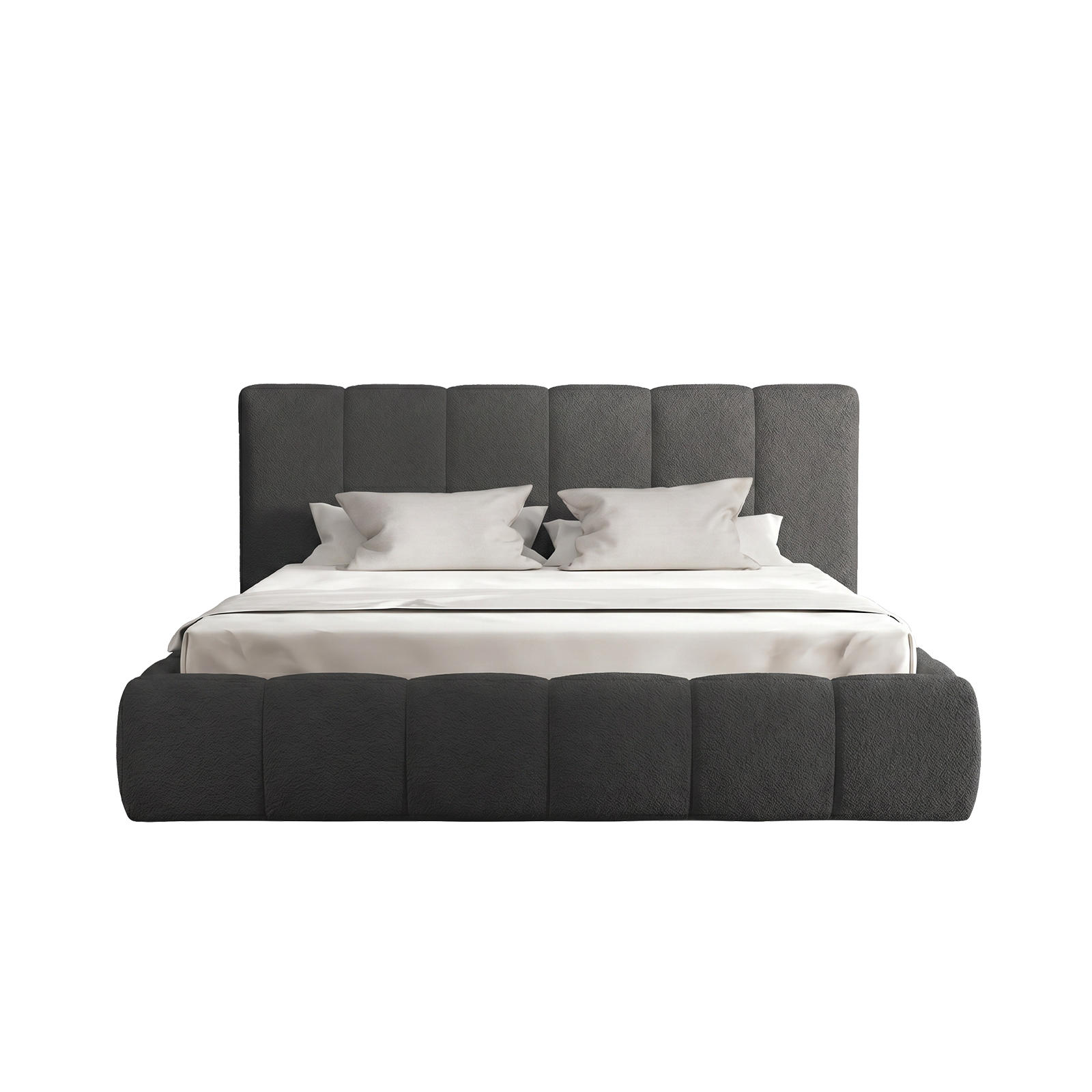 Fedve POLSTROVANÁ POSTEL LOGRO 160x200 cm, Antracit