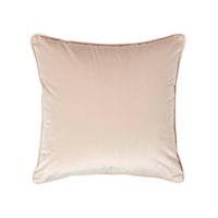 KISSENHÜLLE Samt mit Paspel – creme 46/46 cm - Creme, Textil (46/46cm) - Homescapes