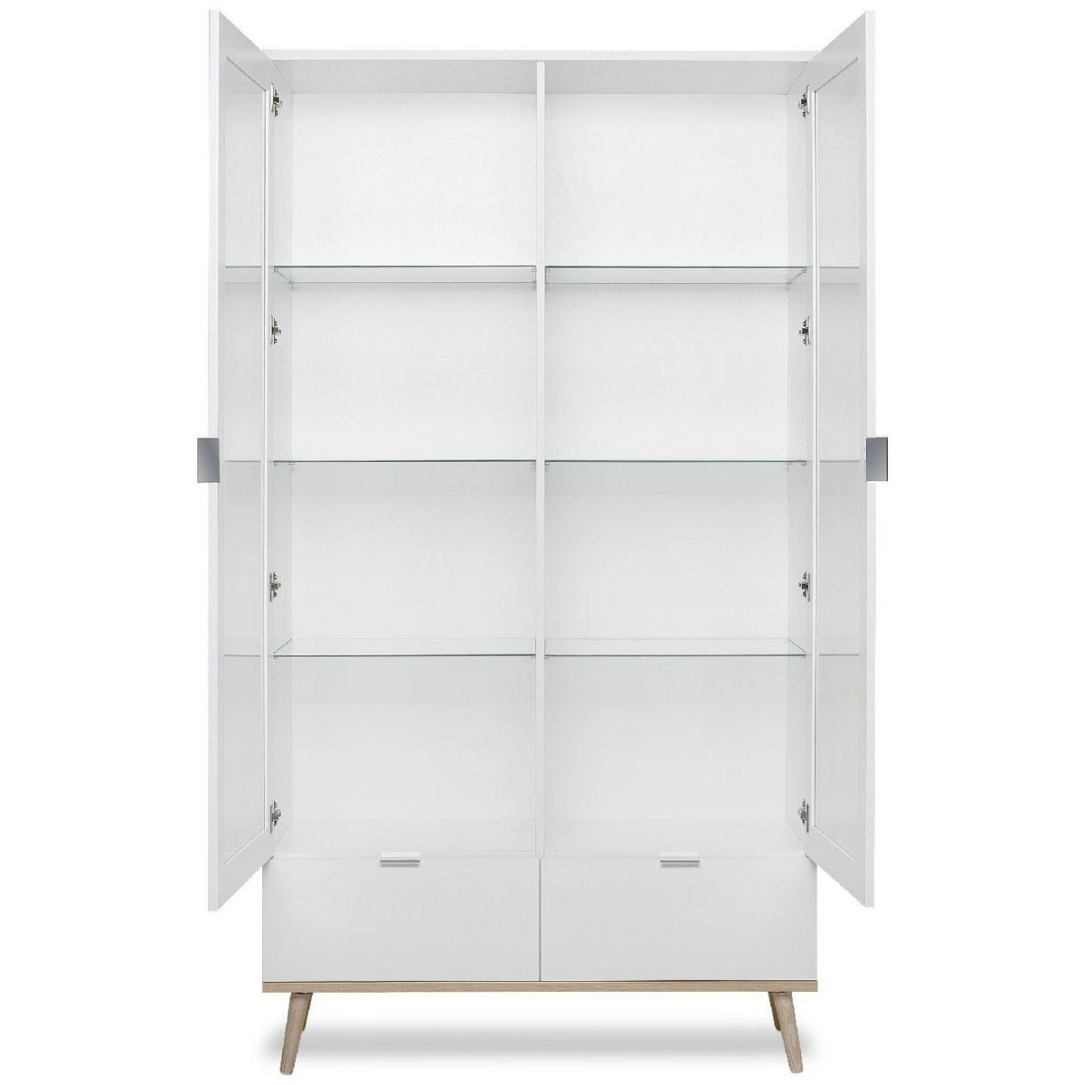 VITRINE Göteborg 40/100/186 cm - Weiß, Holzwerkstoff (100/186/40cm) - Finori GmbH