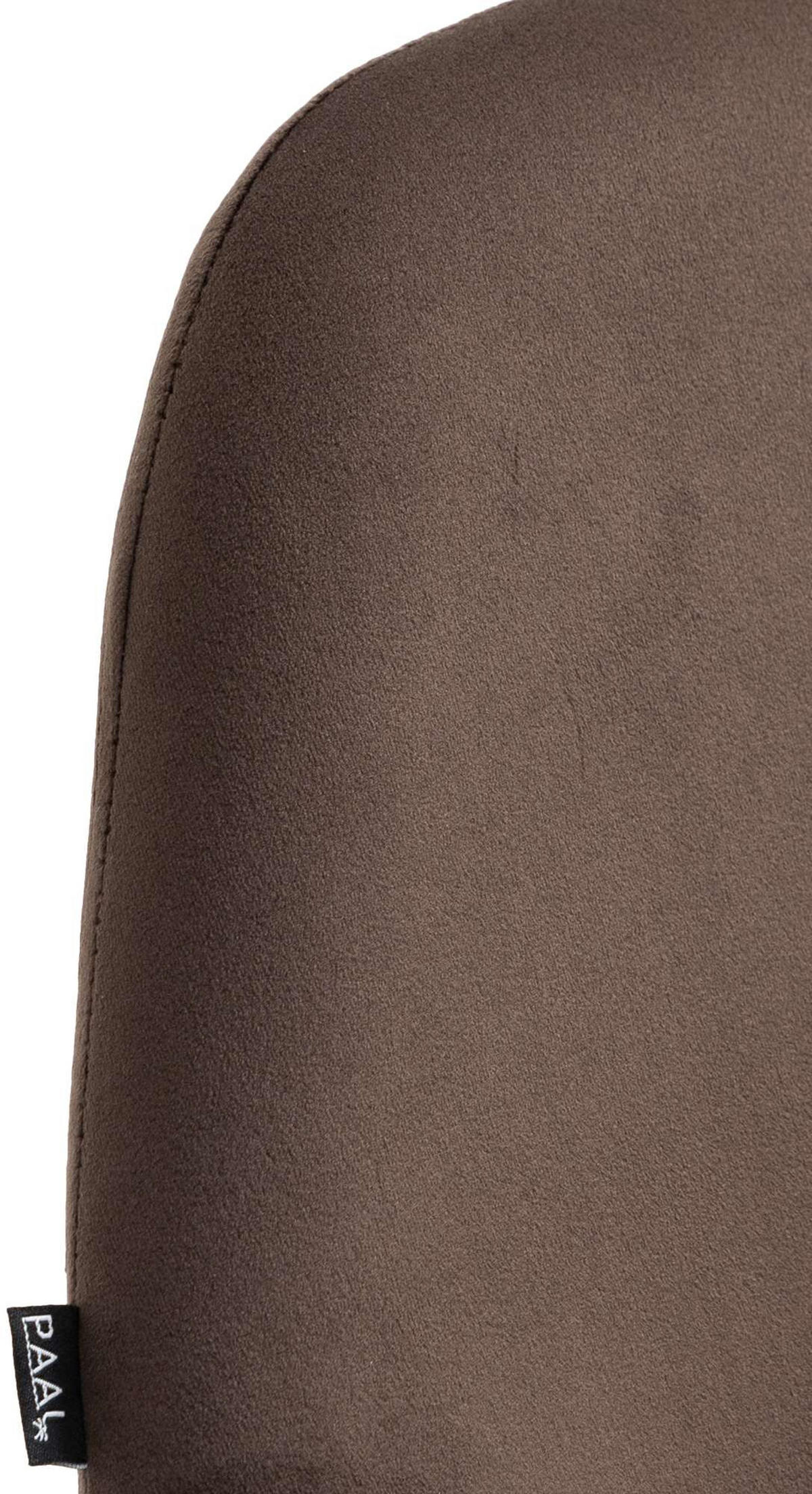 BARHOCKER Samt braun - Chromfarben/Braun, Textil/Metall (51/89/52cm) - CLP