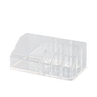 KOSMETIKORGANIZER, 9 Fächer, großes Einzelfach - Transparent, Kunststoff (9.5/17.5/6.5cm) - bremermann