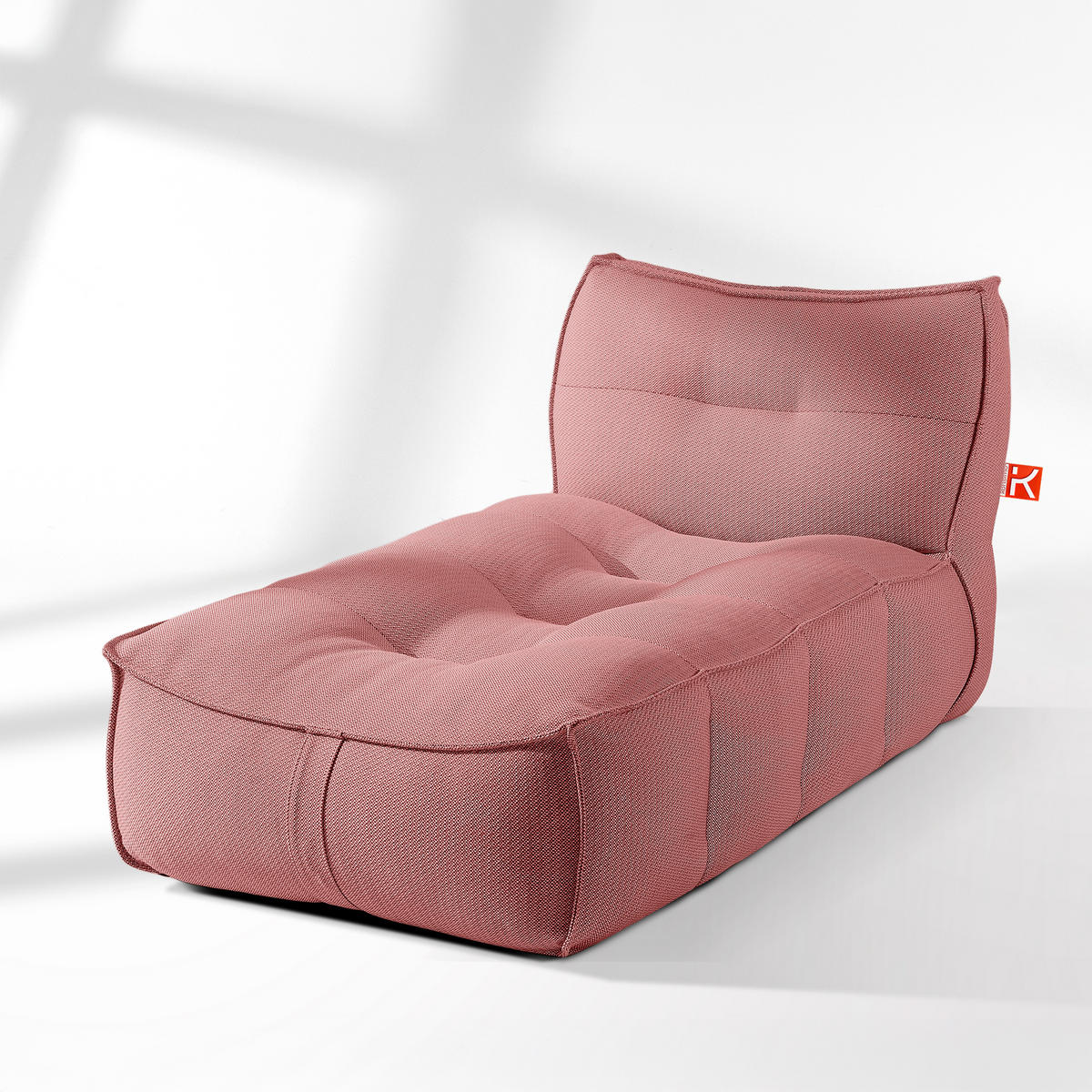 GARTENLIEGE LOVIA Sonnenliege, Rot/Weiß - Rot, Textil (90/82/174cm) - KONSIMO®