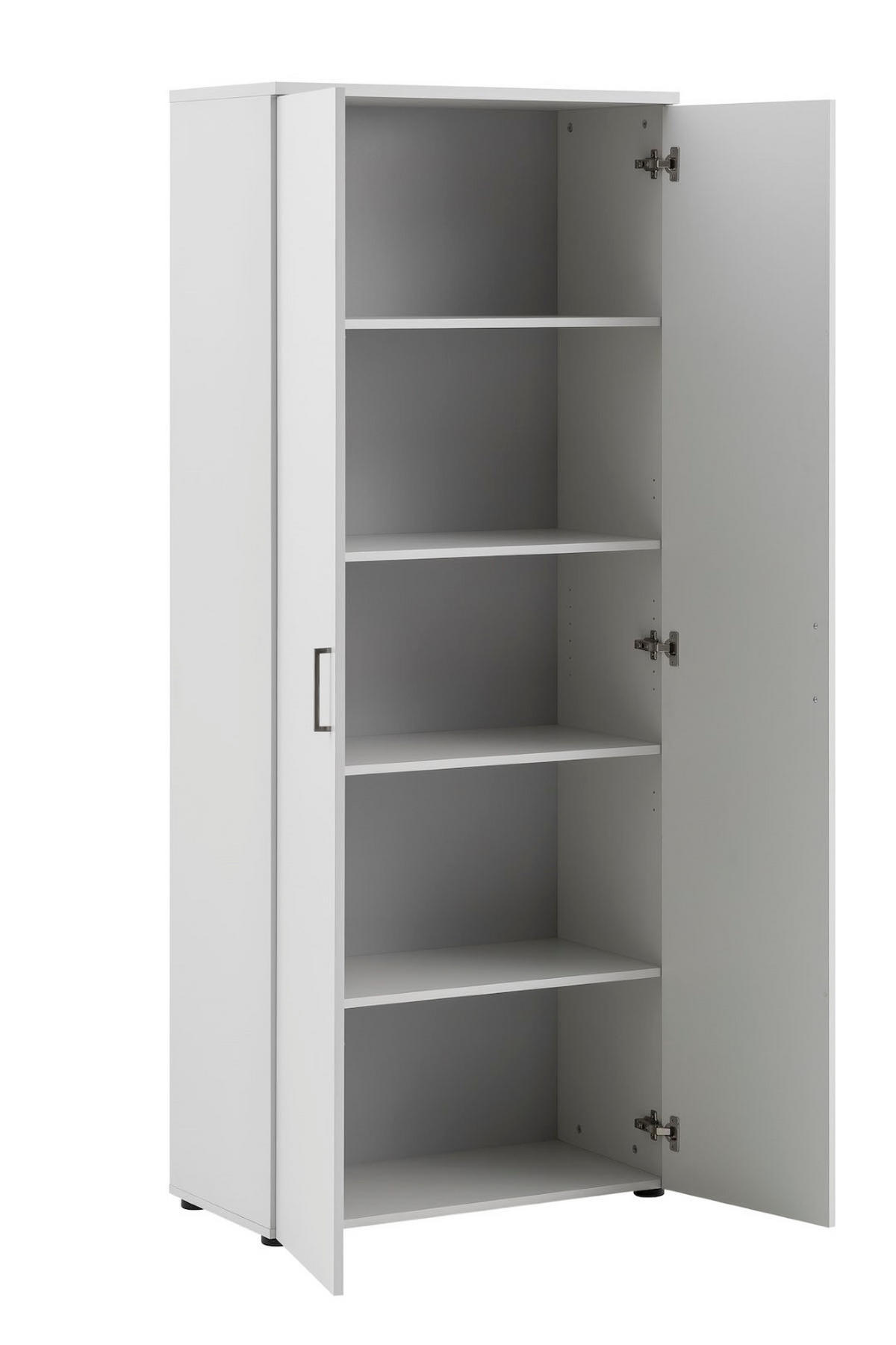 AKTENSCHRANK Hippo Large  200x80x41 cm 5 Fächern & 2 Flügeltüren Lichtgrau - Grau, Holz (80/200/41cm) - PROREGAL