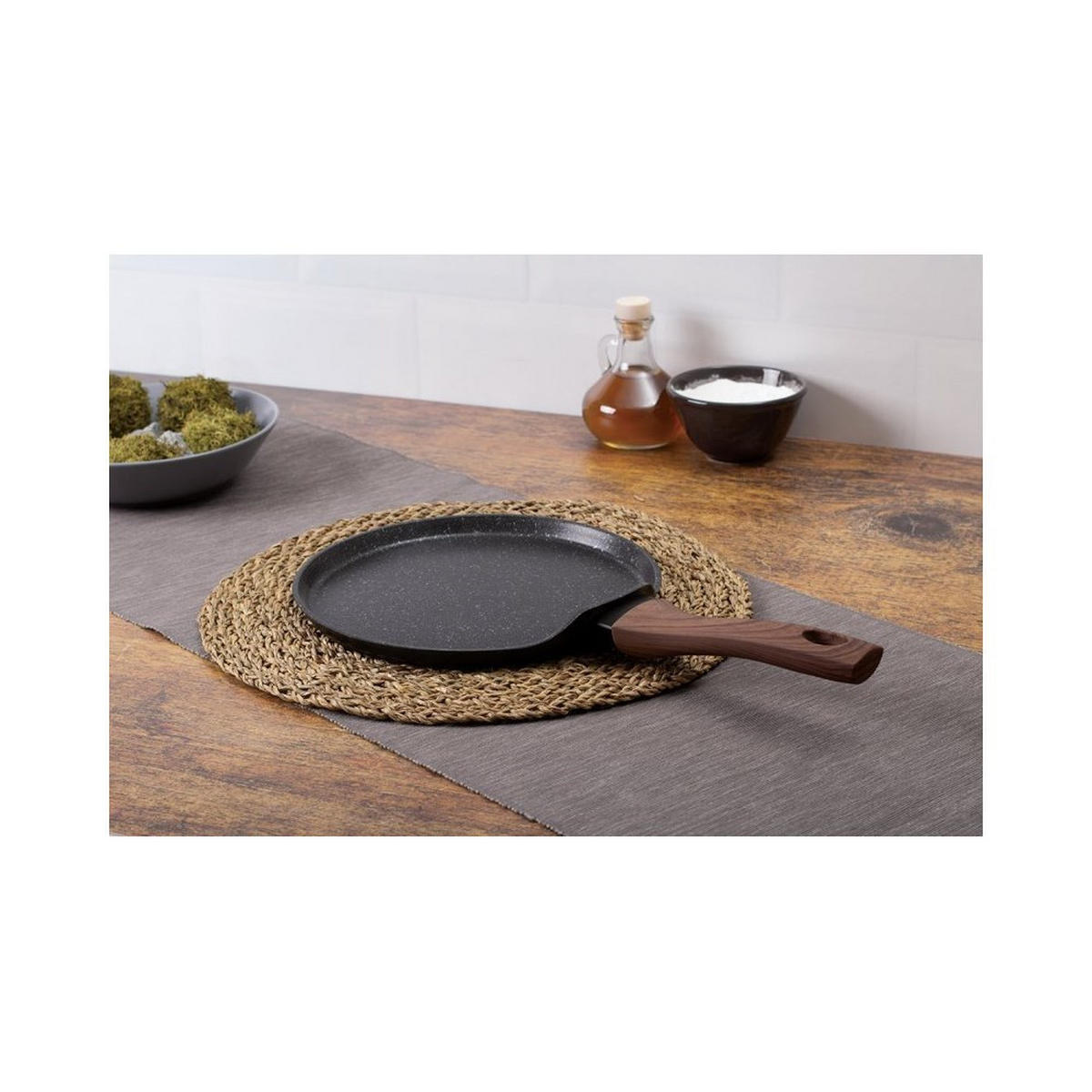 CRÊPEPFANNE Schwarz 25/25/2.2 cm BH1722 - Schwarz, Metall (25cm) - Berlinger Haus