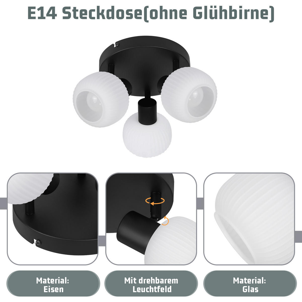 STRAHLER Flowers 19/19/14 cm - Schwarz, Metall (19/19/14cm) - Nettlife