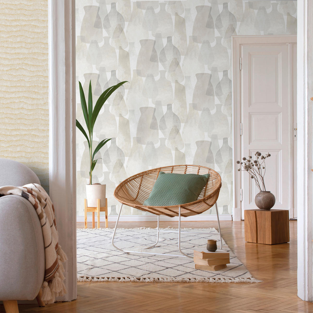 TAPETE Töpferware 53 cm x 10 m - Beige, Papier (53/1000cm) - Sanders & Sanders
