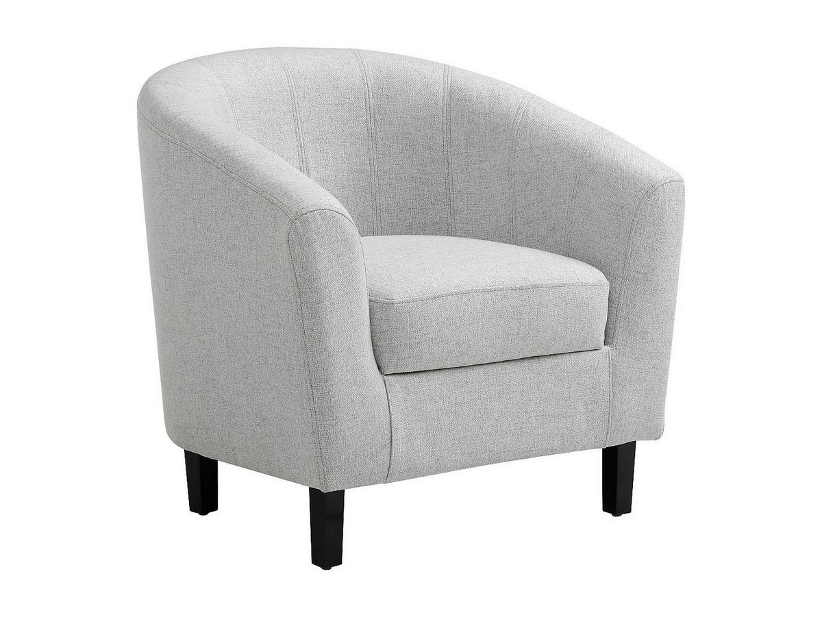 SESSEL mit gerader Rückenlehne - 1 Person - Stoff - Hellgrau - - Hellgrau, Textil (78/76/71cm) - Vente-Unique